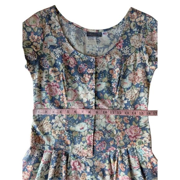 Vintage 1980’’s/90’s Alison J Cottage Core Floral Fit & Flare Midi Dress - Picture 13 of 13